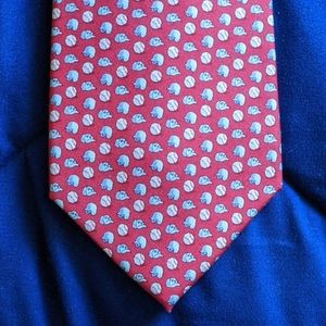Vineyard Vines red baseball tie